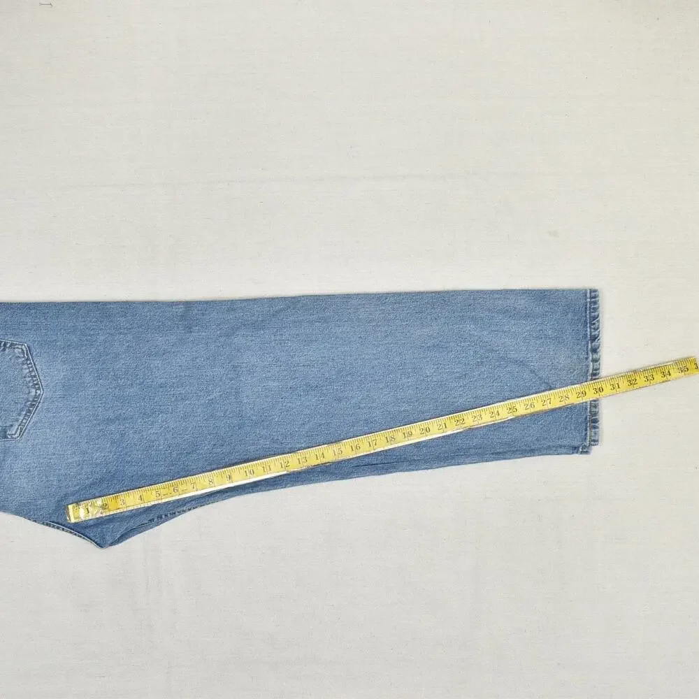 Levi's Men's Jeans Cotton Blue Size 42x30 Zip Solid 505 Regular Straight Denim